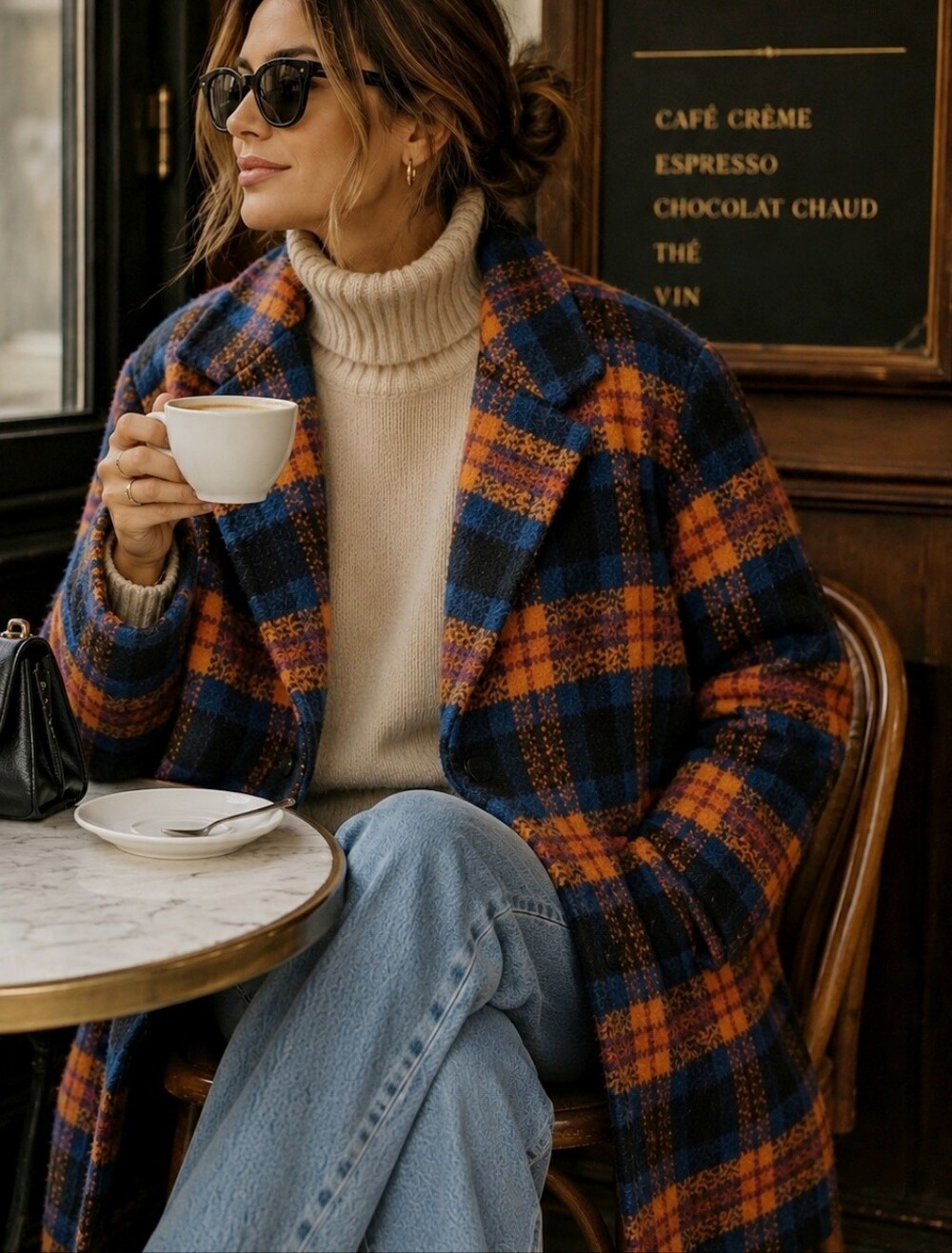 Kate Spade Saturday Flap Brushed Plaid Jacket
